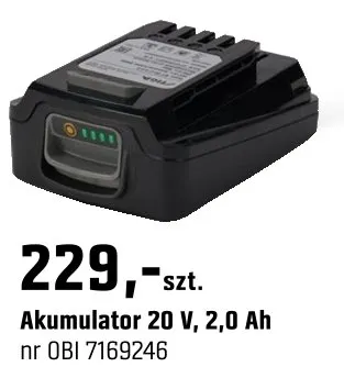 Akumulator 20 V, 2,0 Ah promocja w OBI