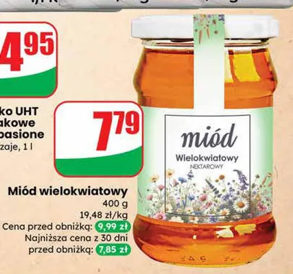 Miód wielokwiatowy nektarowy promocja w Dino