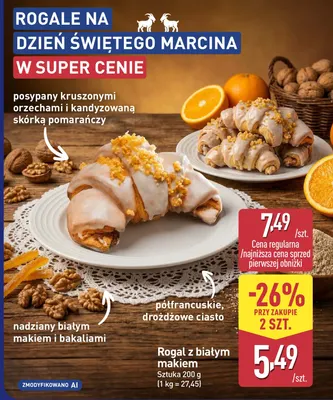 Rogal z białym makiem promocja w Aldi