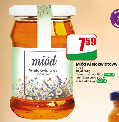 Miód wielokwiatowy nektarowy promocja w Dino