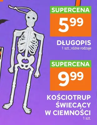 Kościotrup świecący w ciemności promocja w Stokrotka