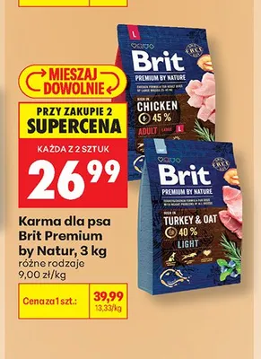 Karma dla psa Brit Premium by Natur promocja w Biedronka