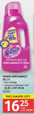 Odplamiacze Vanish 2L promocja w Selgros