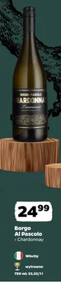 Wino białe wytrawne Borgo Al Pascolo Chardonnay promocja w Netto