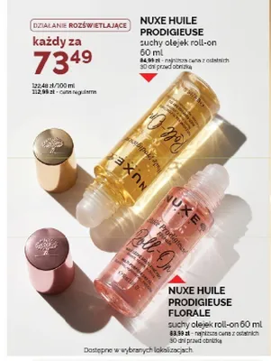 Suchy olejek roll-on Nuxe Huile Prodigieuse promocja w Ziko Dermo
