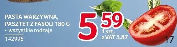 Pasta warzywna, pasztet z fasoli wszystkie rodzaje promocja w Selgros