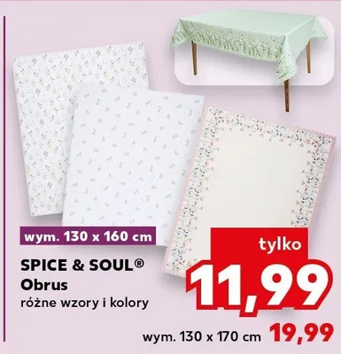 Obrus 130x170 cm, różne wzory i kolory promocja w Kaufland