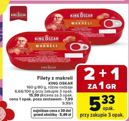 Filety z makreli różne rodzaje promocja w Carrefour