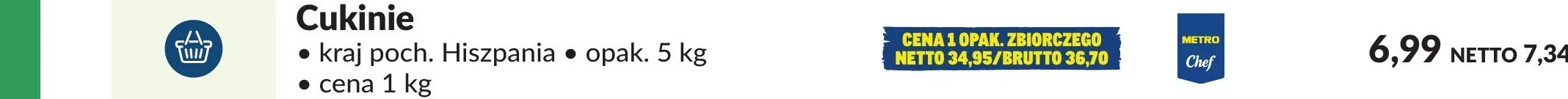 Cukinie promocja w Makro