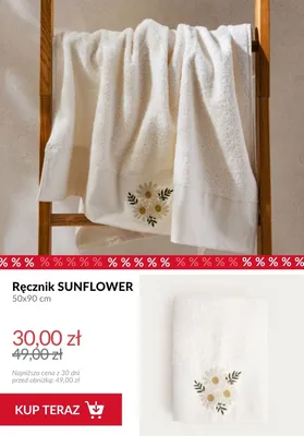 Ręcznik Sunflower 50x90 cm promocja w Homla