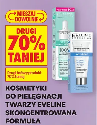 Kosmetyki do pielęgnacji twarzy Eveline Skoncentrowana Formuła DRUGI -70% promocja w Biedronka