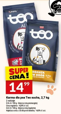 Karma sucha dla psa Teo promocja w Twój Market