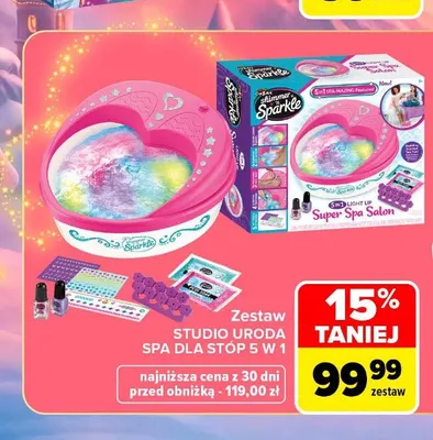 Zestaw Studio Uroda spa dla stóp 5 w 1 Shimmer 'n Sparkle promocja w Carrefour