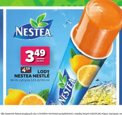 Lody Nestea Nestlé cytryna promocja w Stokrotka