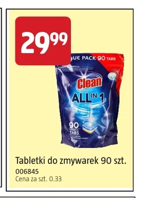 Tabletki do zmywarek Clean promocja w Jula