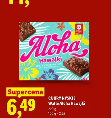 Wafle Aloha Hawajki Cukry Nyskie promocja w Lidl