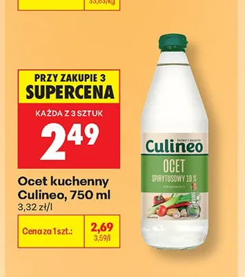 Ocet kuchenny Culineo promocja w Biedronka