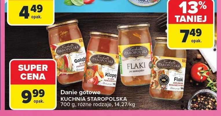 Danie gotowe Kuchnia Staropolska Flaki po zamojsku promocja w Carrefour