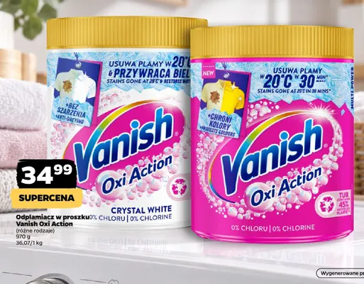 Odplamiacz w proszku Vanish Oxi Action promocja w Netto