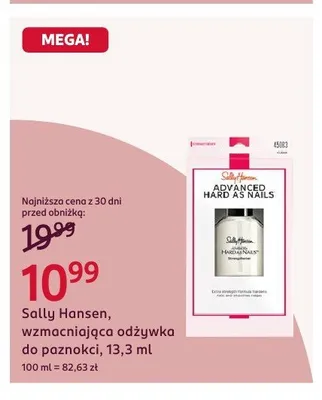 Wzmacniająca odżywka do paznokci Sally Hansen promocja w Rossmann