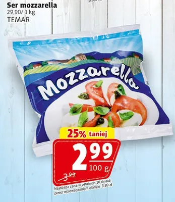 Ser mozzarella Temar promocja w Prim Market