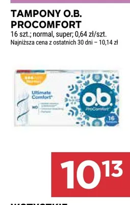 Tampony o.b. ProComfort promocja w Stokrotka