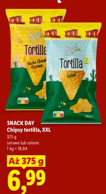 Chipsy tortilla, XXL serowe lub solone promocja w Lidl