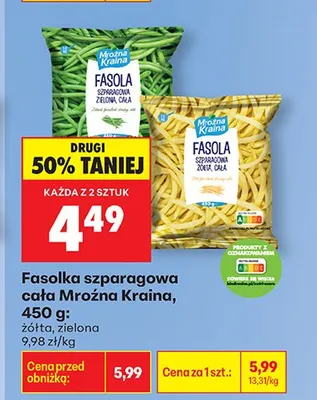 Fasolka szparagowa cała żółta promocja w Biedronka
