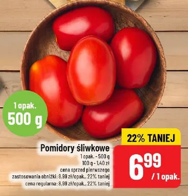 Pomidory śliwkowe promocja w POLOmarket
