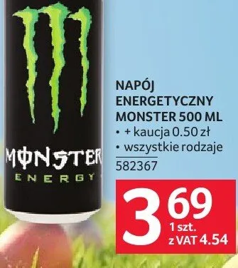 Napój energetyczny Monster 500ML promocja w Selgros