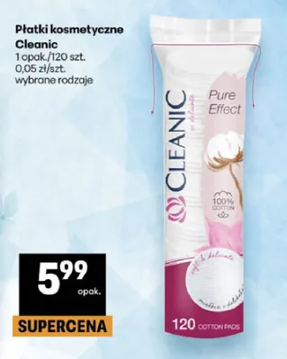 Płatki kosmetyczne Cleanic Pure Effect promocja w Delikatesy Centrum