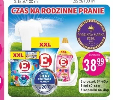 Kapsułki do prania E promocja w Drogerie Jasmin