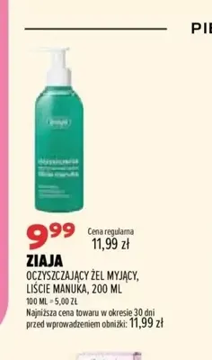 Oczyszczający żel myjący Liście Manuka Ziaja promocja w Drogerie Natura