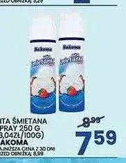 Bita śmietana spray Bakoma promocja w Wafelek