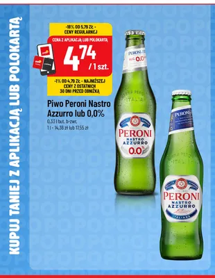Piwo Peroni Nastro Azzurro promocja w POLOmarket