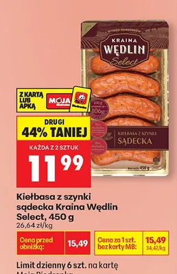 Kiełbasa z szynki sądecka promocja w Biedronka