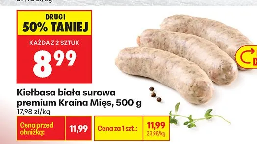 Kiełbasa biała promocja w Biedronka