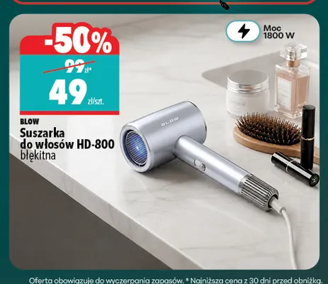 Suszarka do włosów HD-800 błękitna Blow promocja w Biedronka Home
