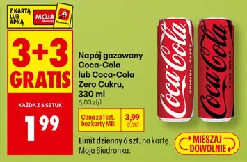 Napój gazowany Coca-Cola, Coca-Cola Zero promocja w Biedronka