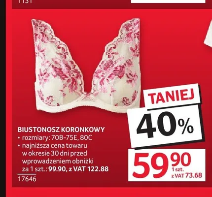 Biustonosz koronkowy promocja w Selgros