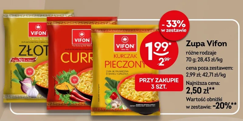 Zupa różne rodzaje promocja w Żabka