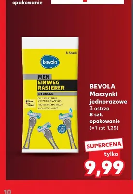 Maszynki jednorazowe 3 ostrza Bevola promocja w Kaufland
