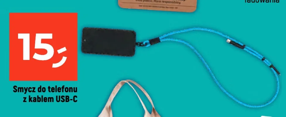 Smycz do telefonu z kablem USB-C promocja w Dealz