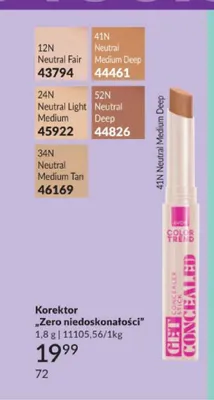 Korektor Zero niedoskonałości Avon Color Trend promocja w AVON