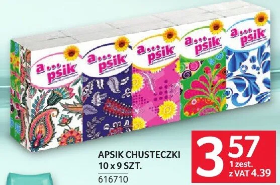 Chusteczki Apsik promocja w Selgros