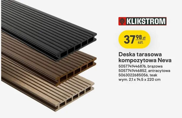 Deska tarasowa kompozytowa Neva promocja w Castorama