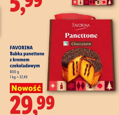 Babka panettone z kremem czekoladowym Favorina promocja w Lidl