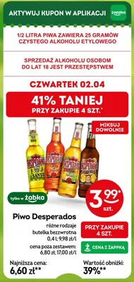 Piwo różne rodzaje promocja w Żabka