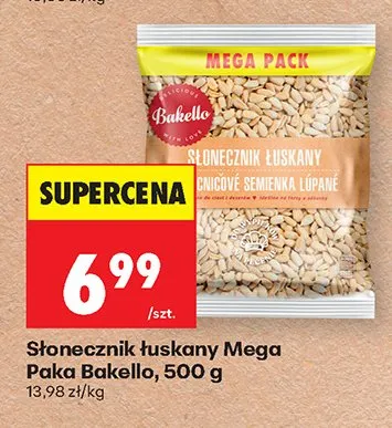 Słonecznik łuskany Mega Paka Bakello promocja w Biedronka