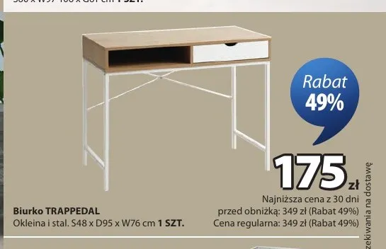Biurko Trappedal promocja w Jysk